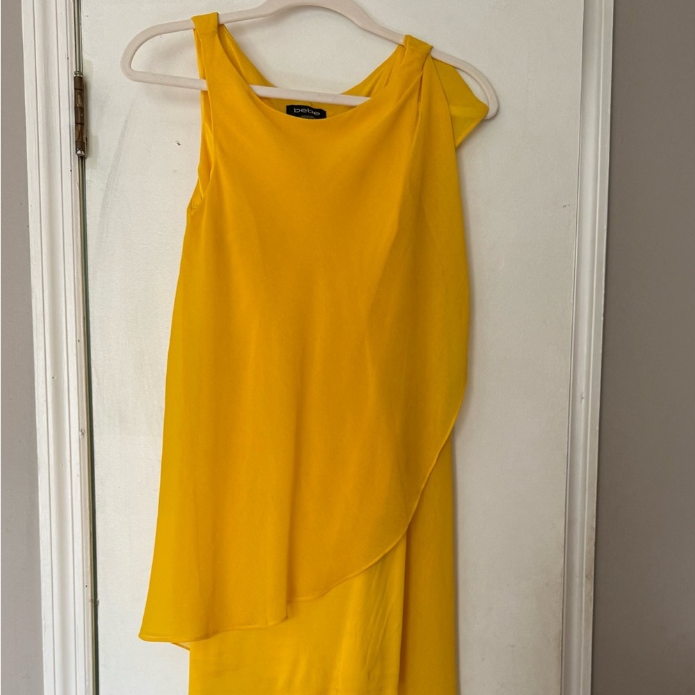 BEBE Yellow Sleeveless Dress! EUC